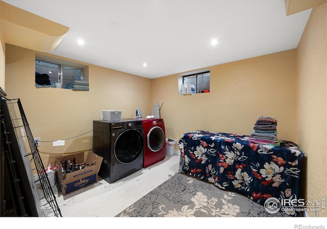 laundry room with washer and dryer