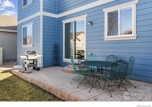 view of patio featuring area for grilling