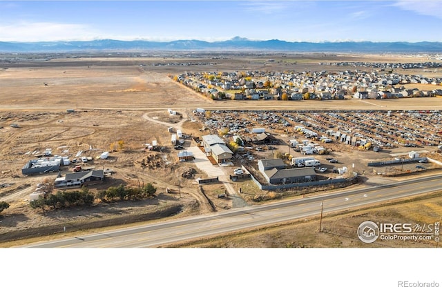 aerial view featuring a mountain view