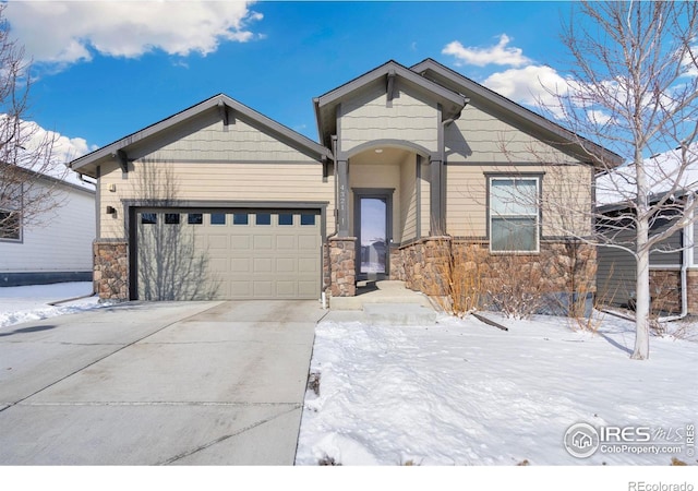 view of front of home featuring a garage