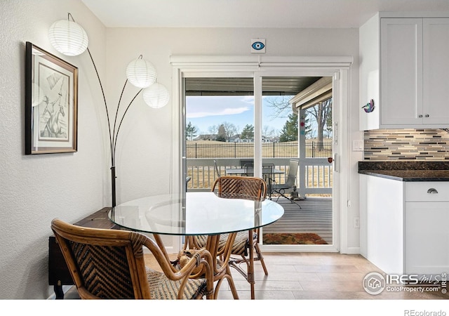 dining room featuring light hardwood / wood-style floors