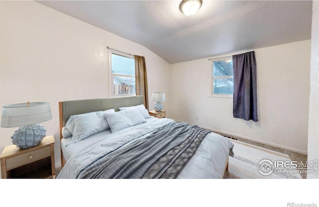 414 16th Avenue Ct, Greeley, CO 80631 - bedroom with lofted ceiling, multiple windows, and carpet