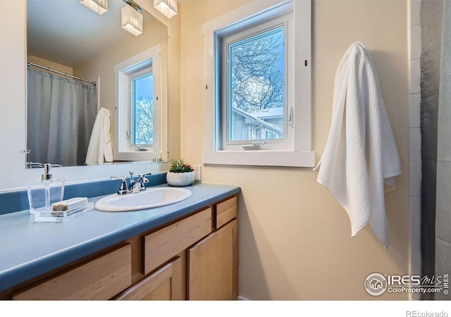 bathroom featuring vanity