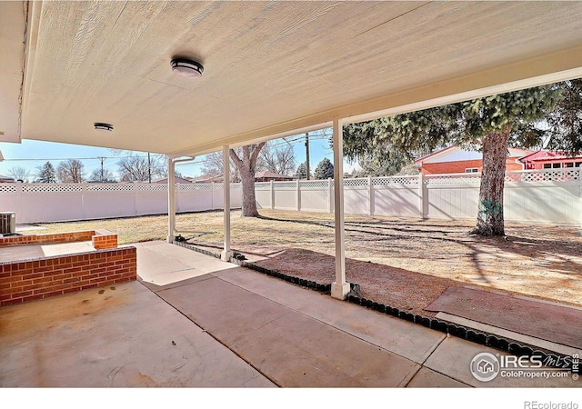 view of patio / terrace featuring central air condition unit