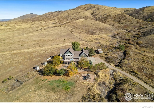 aerial view featuring a mountain view