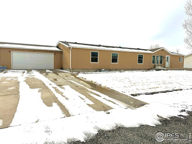 exterior space featuring a garage