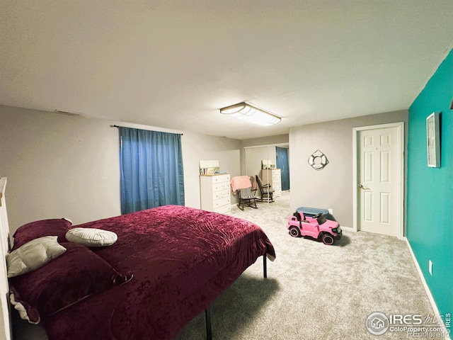 view of carpeted bedroom