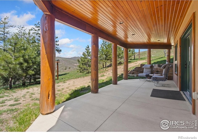 117 Crocus Dr, Bellvue, CO 80512 - view of patio / terrace featuring a mountain view