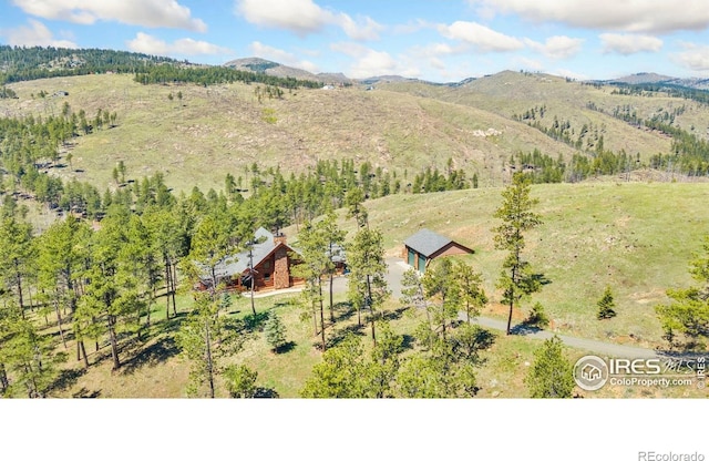 117 Crocus Dr, Bellvue, CO 80512 - view from above of property with a mountain backdrop