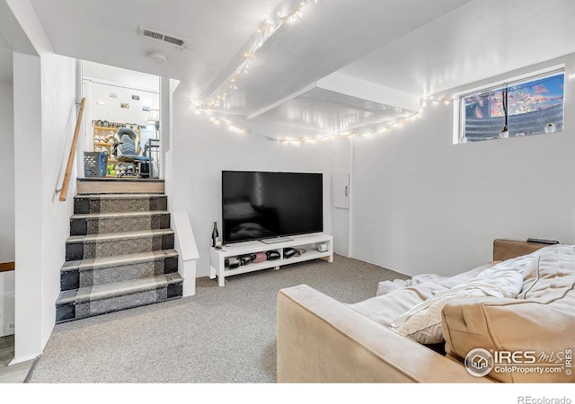 view of carpeted living room