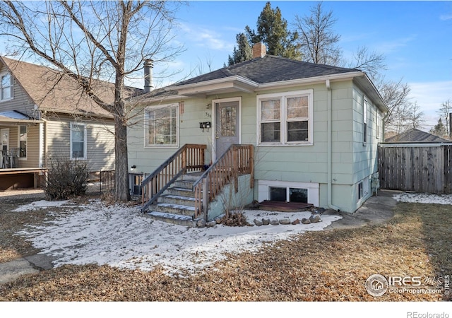 view of bungalow-style house