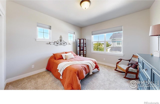 view of carpeted bedroom