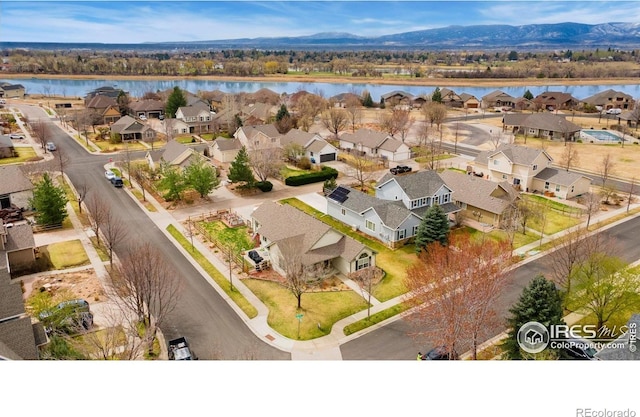1421 Snipe Ln, Fort Collins, CO 80524 - aerial view with a residential view and a water and mountain view
