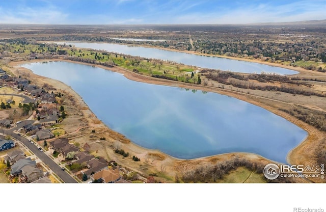 1421 Snipe Ln, Fort Collins, CO 80524 - birds eye view of property featuring a water view