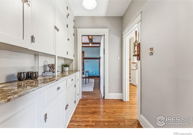 851 14th St, Boulder, CO 80302 - hall with baseboards and light wood-style floors