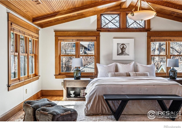 851 14th St, Boulder, CO 80302 - bedroom featuring wood ceiling, multiple windows, and wood finished floors