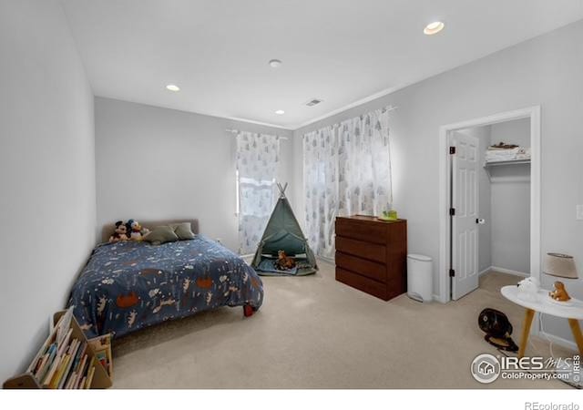 887 Sundance Ln, Erie, CO 80516 - bedroom with carpet flooring, recessed lighting, and a walk in closet