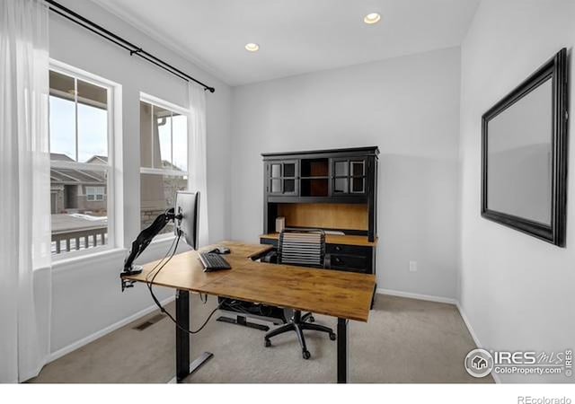 887 Sundance Ln, Erie, CO 80516 - office area with carpet flooring and recessed lighting