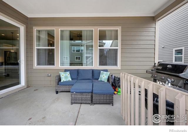 887 Sundance Ln, Erie, CO 80516 - view of patio / terrace with an outdoor living space