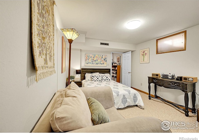 view of carpeted bedroom