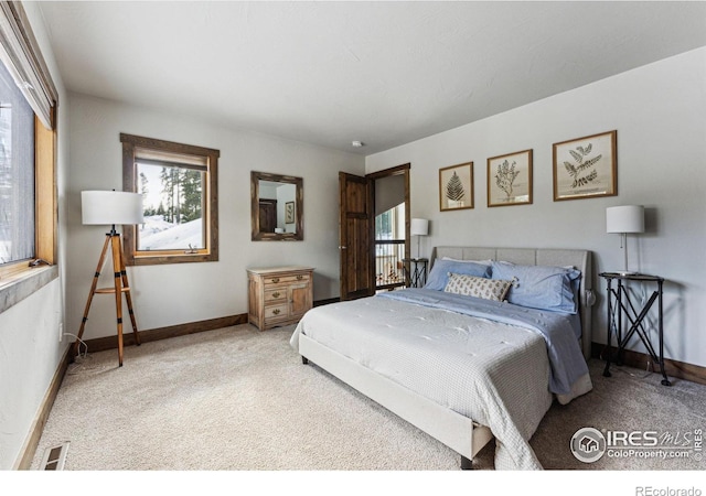 bedroom with carpet flooring