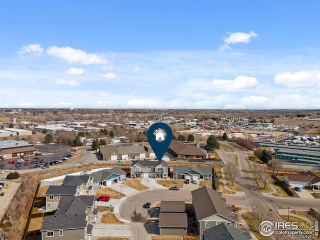 birds eye view of property featuring a residential view