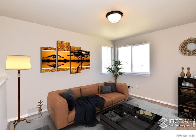 view of carpeted living room