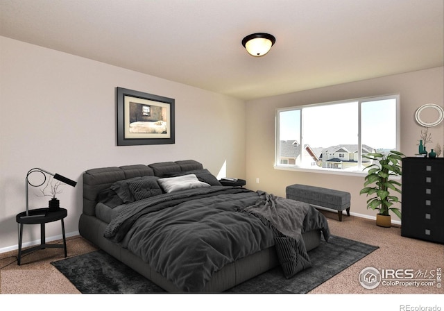 view of carpeted bedroom