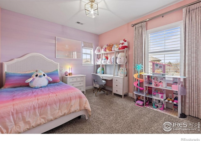 view of carpeted bedroom