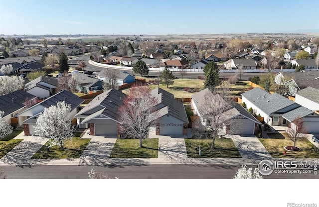 drone / aerial view featuring a residential view