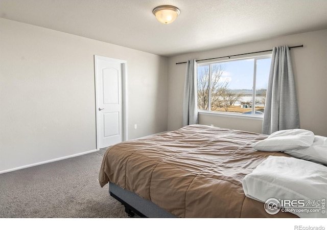 carpeted bedroom with baseboards