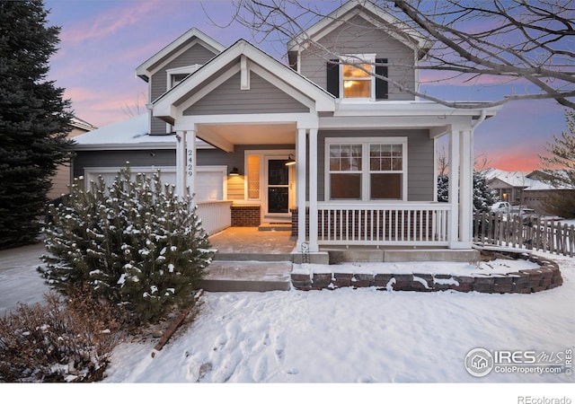 view of front of home featuring a garage