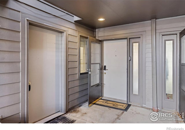 view of doorway to property