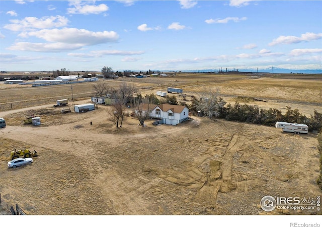 bird's eye view with a rural view