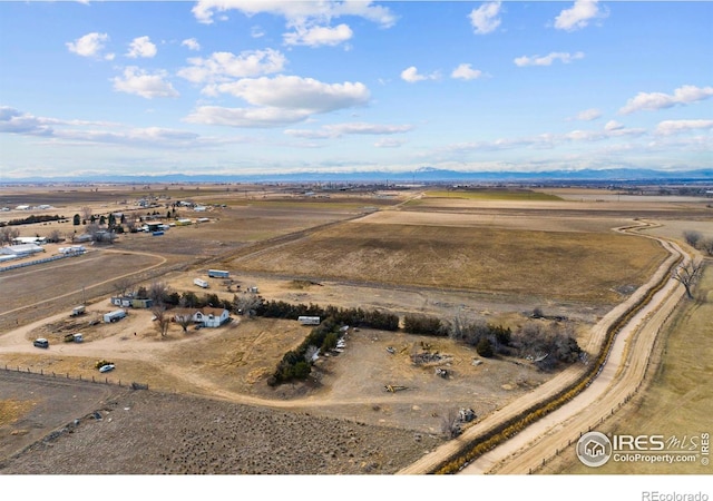 drone / aerial view featuring a rural view