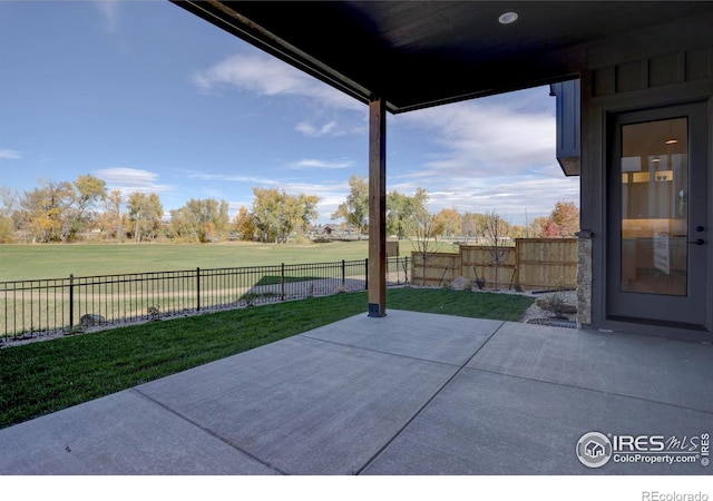 view of patio / terrace with a fenced backyard