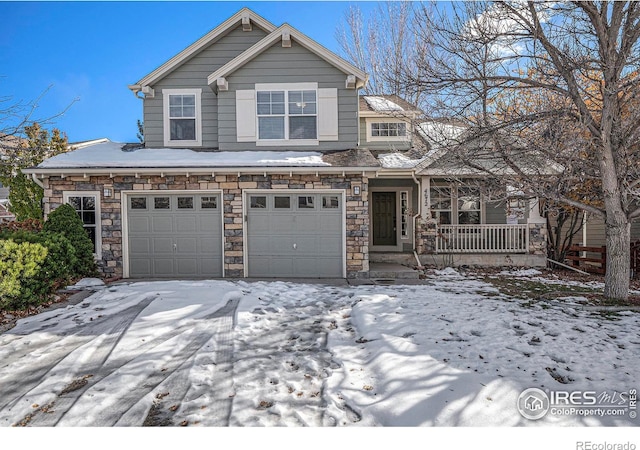 view of front of home with an attached garage