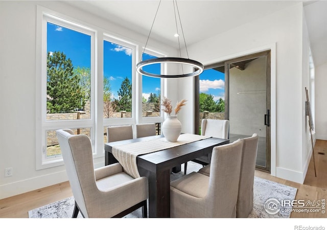 6398 Foundry Ct, Timnath, CO 80547 - dining room with light wood finished floors, plenty of natural light, and baseboards