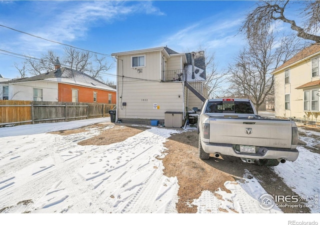 exterior space with fence