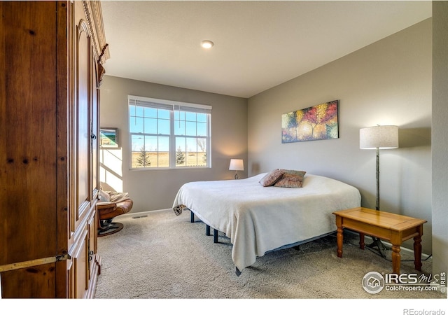 bedroom featuring carpet floors