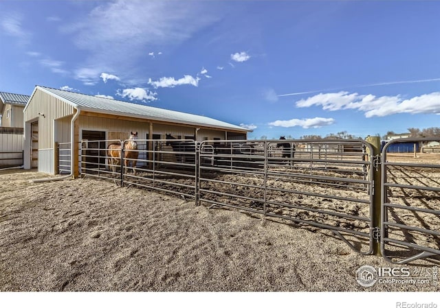 view of stable