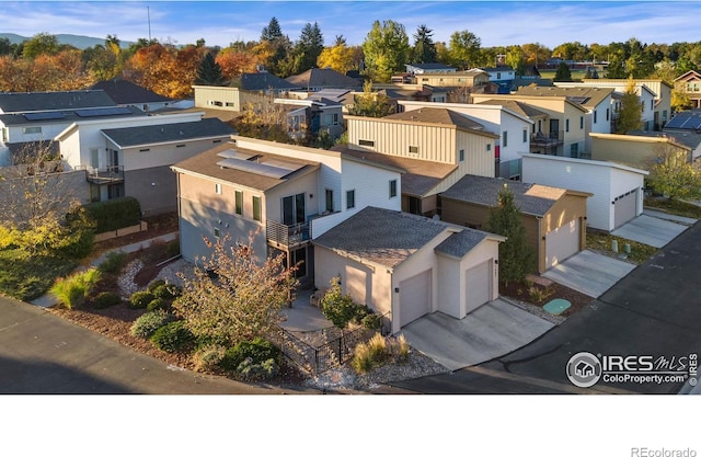 drone / aerial view with a residential view