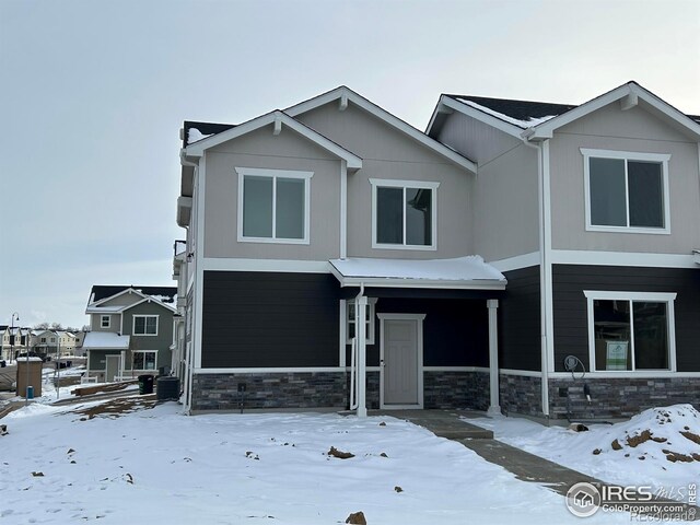 view of front of property with stone siding