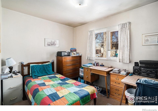 view of carpeted bedroom