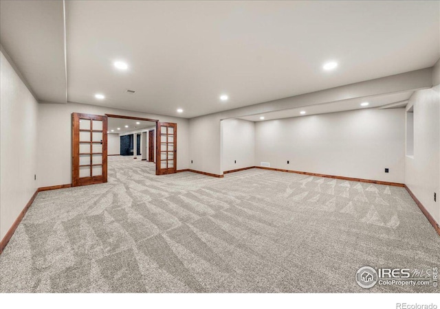 11837 County Road 39, Fort Lupton, CO 80621 - finished basement with recessed lighting, baseboards, and carpet floors