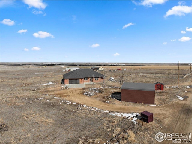 11837 County Road 39, Fort Lupton, CO 80621 - birds eye view of property with a rural view
