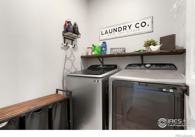 laundry room with laundry area and washer and dryer