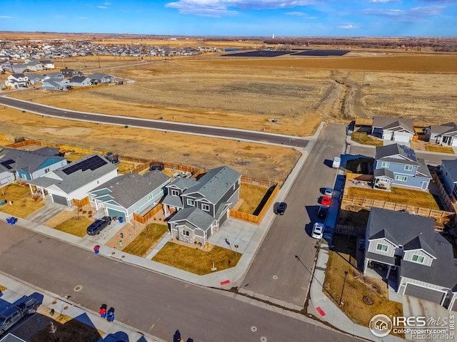 bird's eye view with a residential view