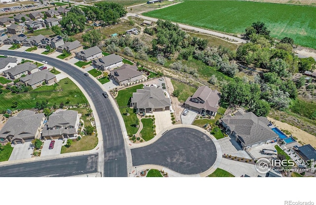 drone / aerial view featuring a residential view