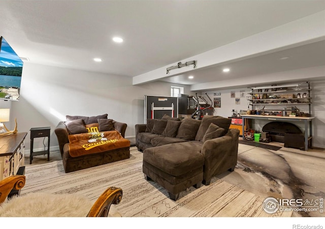326 Riviera Ln, Johnstown, CO 80534 - living room featuring baseboards and recessed lighting